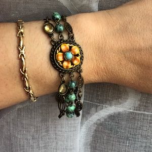 Ollipop Orange Flower Bracelet- NWOT